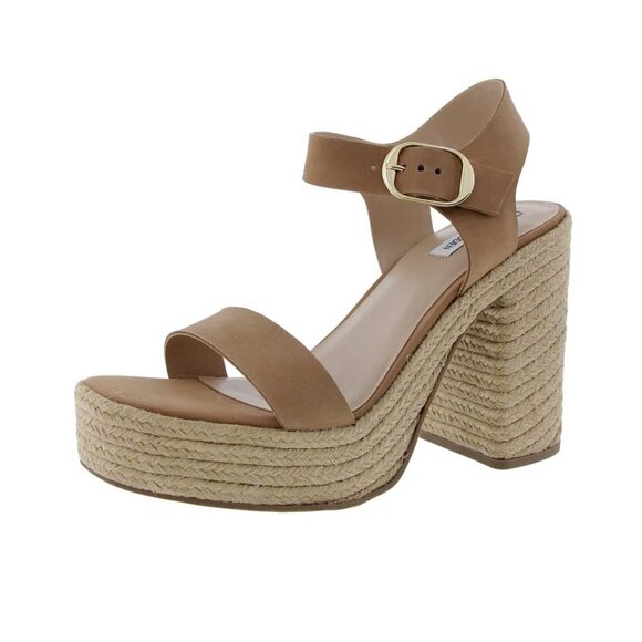 Steve Madden Janice Woven Nubuck Platform Sandals Size 11 NEW - Picture 1 of 6